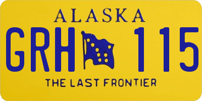 AK license plate GRH115