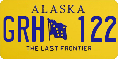 AK license plate GRH122