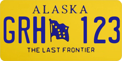 AK license plate GRH123