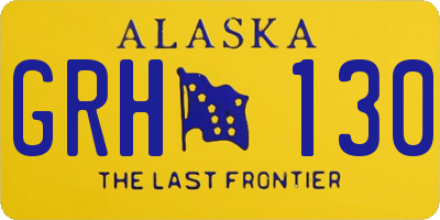 AK license plate GRH130