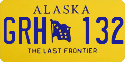 AK license plate GRH132