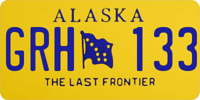 AK license plate GRH133