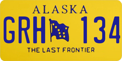 AK license plate GRH134