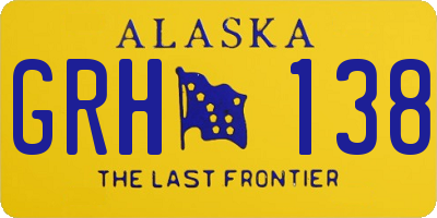 AK license plate GRH138