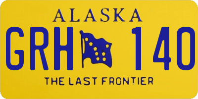 AK license plate GRH140
