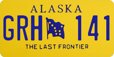 AK license plate GRH141