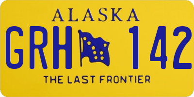 AK license plate GRH142