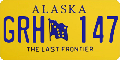 AK license plate GRH147