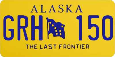 AK license plate GRH150