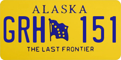 AK license plate GRH151