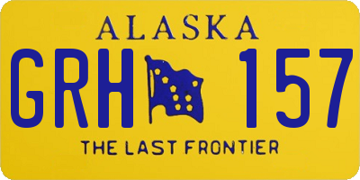 AK license plate GRH157