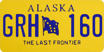 AK license plate GRH160