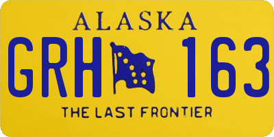 AK license plate GRH163