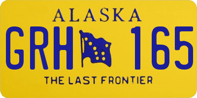 AK license plate GRH165