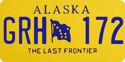 AK license plate GRH172