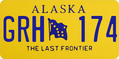 AK license plate GRH174