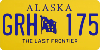 AK license plate GRH175