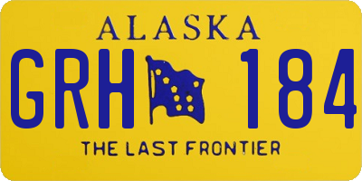 AK license plate GRH184