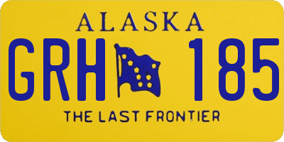 AK license plate GRH185