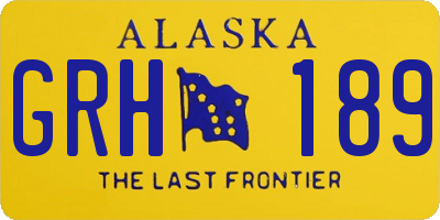 AK license plate GRH189