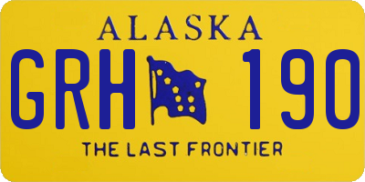 AK license plate GRH190