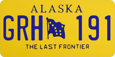 AK license plate GRH191