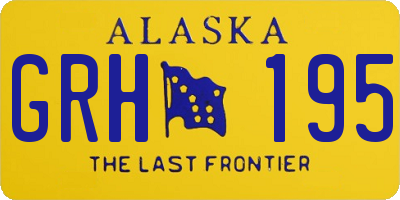 AK license plate GRH195