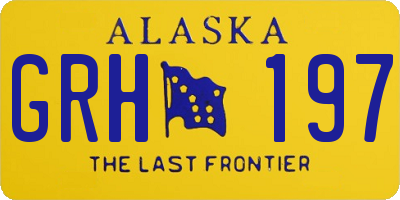 AK license plate GRH197