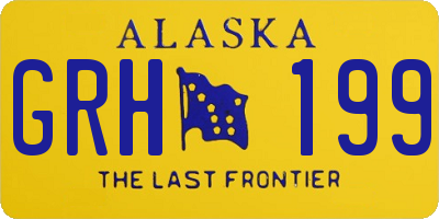 AK license plate GRH199
