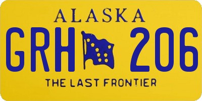 AK license plate GRH206