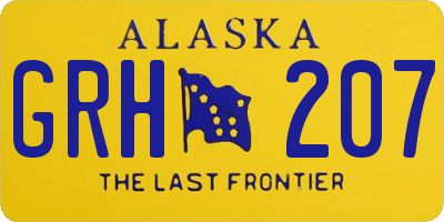 AK license plate GRH207