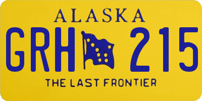 AK license plate GRH215
