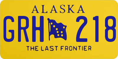AK license plate GRH218