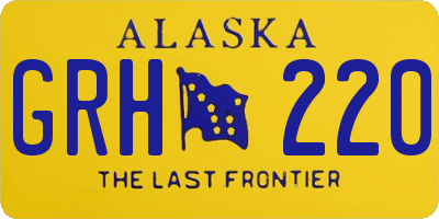 AK license plate GRH220