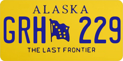 AK license plate GRH229