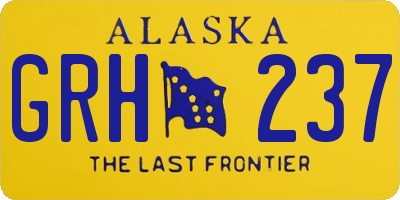 AK license plate GRH237