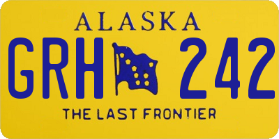 AK license plate GRH242