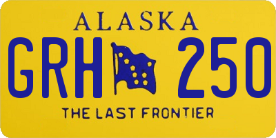 AK license plate GRH250