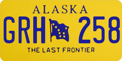 AK license plate GRH258