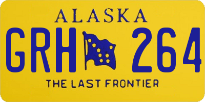 AK license plate GRH264