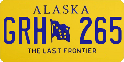 AK license plate GRH265