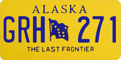 AK license plate GRH271