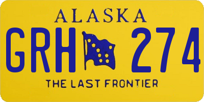 AK license plate GRH274