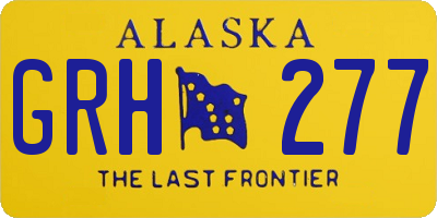 AK license plate GRH277