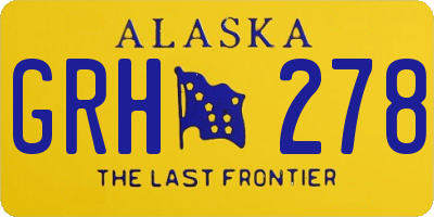 AK license plate GRH278