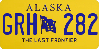 AK license plate GRH282