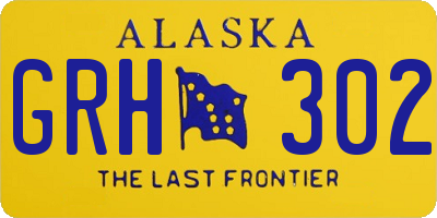 AK license plate GRH302