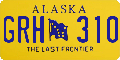 AK license plate GRH310