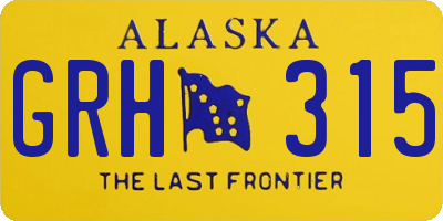 AK license plate GRH315