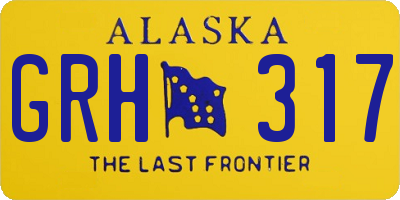 AK license plate GRH317